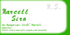 marcell siro business card